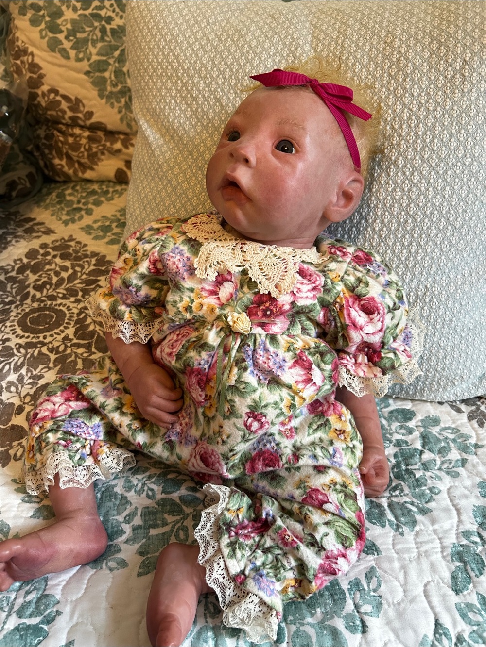 Lifelike Reborn Baby Doll By Artist Jo Beckman 23” Weight 6.2 oz - Picture 14 of 16